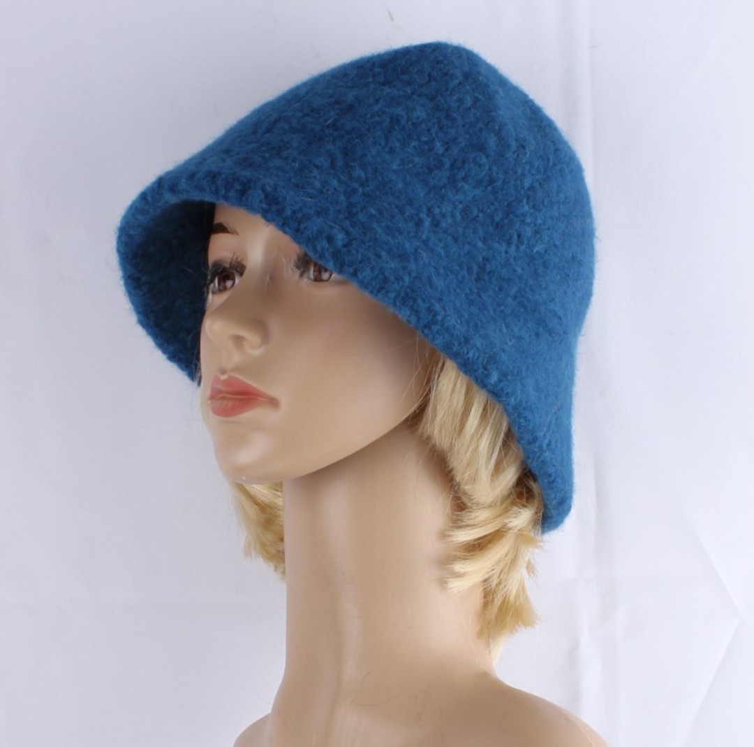 Head Start warm wool boucle hat blue STYLE : HS/5061BLU image 0